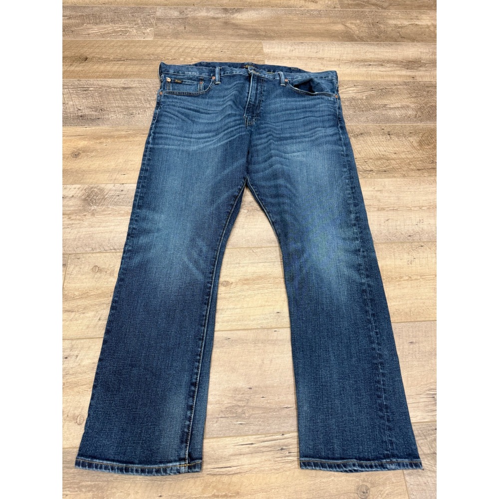 Polo Ralph Lauren Varick Slim Straight Jeans 38x30 Medium Wash Blue Denim